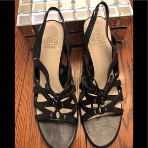 Joan & David Circa Black Tie Strappy 4” Heals